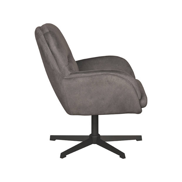 LABEL51 Fauteuil Moss - Antraciet - Cosmo - 77x70x90 cm