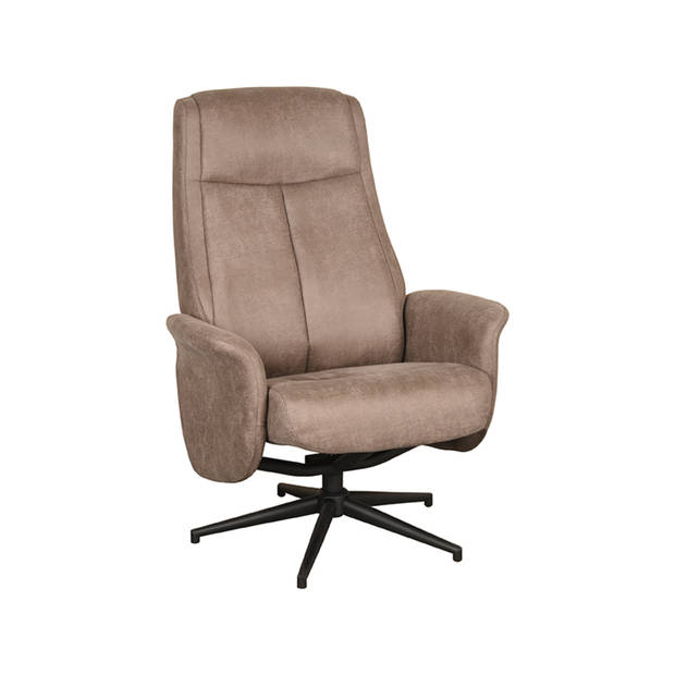 LABEL51 Fauteuil Bergen - Taupe - Micro Suede - 76x77x105 cm