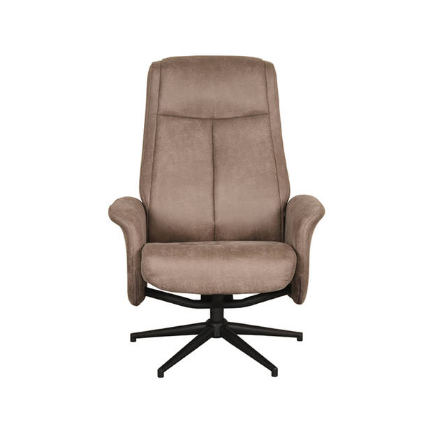 LABEL51 Fauteuil Bergen - Taupe - Micro Suede - 76x77x105 cm