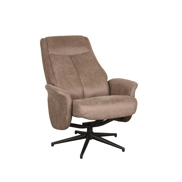 LABEL51 Fauteuil Bergen - Taupe - Micro Suede - 76x77x105 cm