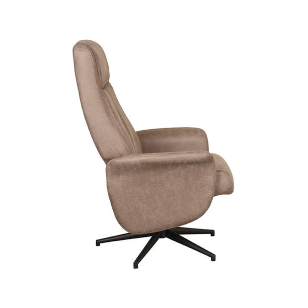 LABEL51 Fauteuil Bergen - Taupe - Micro Suede - 76x77x105 cm