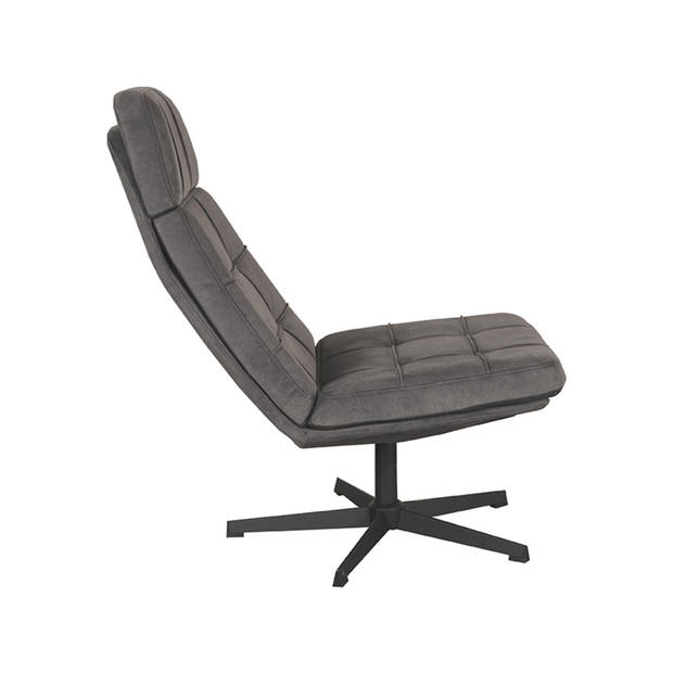 LABEL51 Fauteuil Alvar - Antraciet - Cosmo - 57x53x83 cm