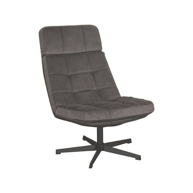 LABEL51 Fauteuil Alvar - Antraciet - Cosmo - 57x53x83 cm