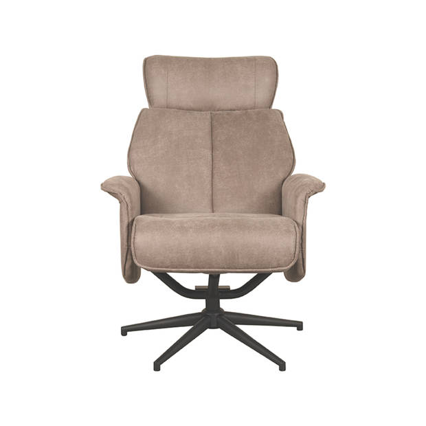 LABEL51 Fauteuil Verdal - Taupe - Micro Suede - 79x77x109 cm