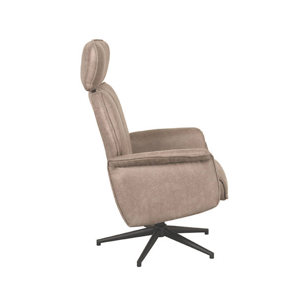 LABEL51 Fauteuil Verdal - Taupe - Micro Suede - 79x77x109 cm