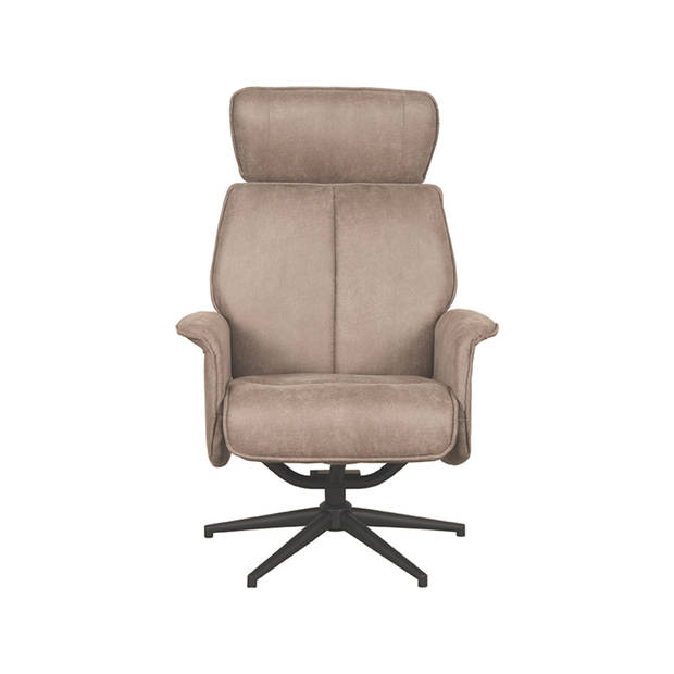 LABEL51 Fauteuil Verdal - Taupe - Micro Suede - 79x77x109 cm