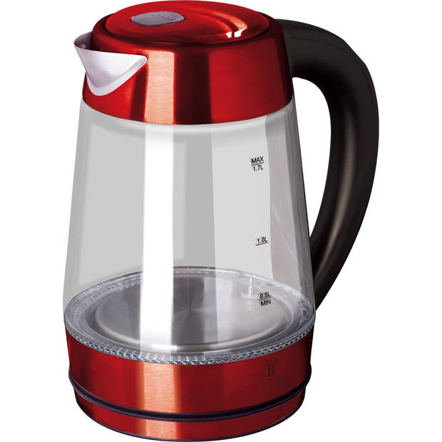 Berlinger Haus 9128 - Waterkoker - 1.7 liter - Led licht - 2200 watt - Burgundy collection - Rood