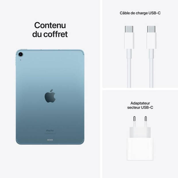 Apple - iPad Air (2022) - 10.9 - WiFi + mobiel - 64 GB - Blauw