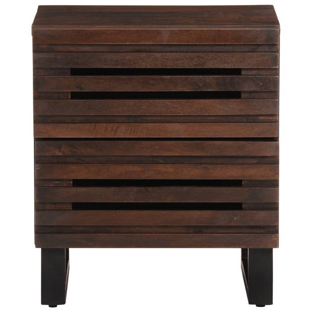 vidaXL Nachtkastjes 2 st 40x34x46 cm massief mangohout