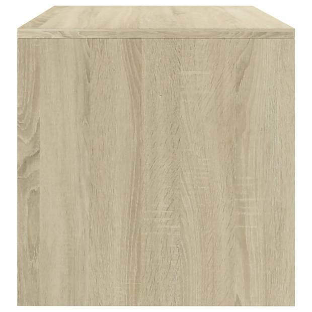 vidaXL Nachtkastje 40x30x30 cm bewerkt hout sonoma eikenkleurig