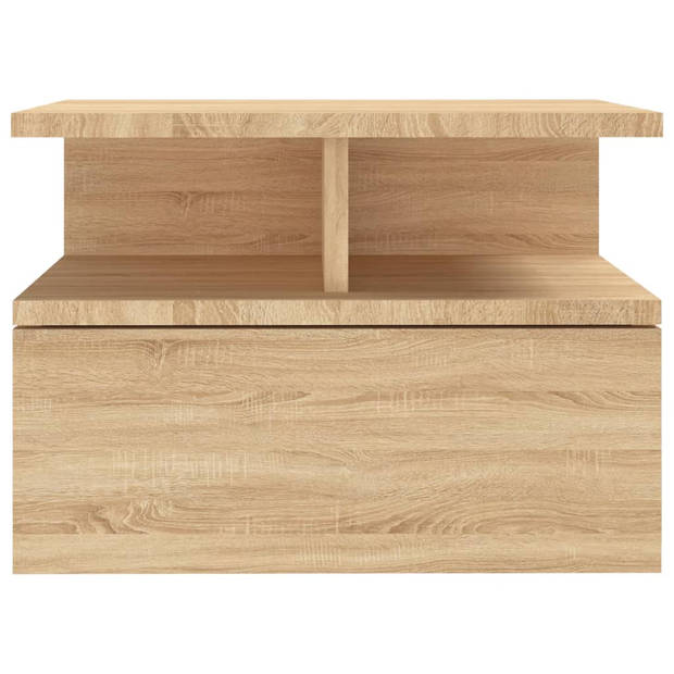 vidaXL Nachtkastjes 2 st 40x31x27 cm bewerkt hout sonoma eikenkleurig