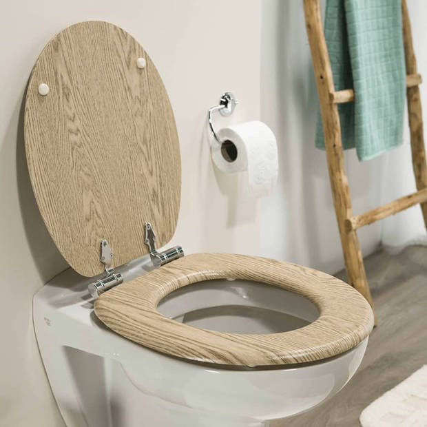 Tiger Soft-close toiletbril Scaffold MDF bruin 252022546