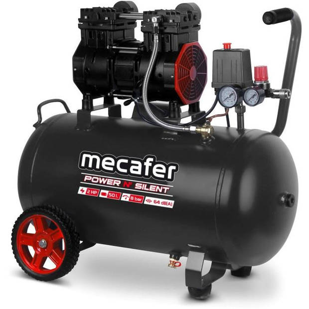 Power'n stille compressor 8bar - 50L - 2HP MECAFER