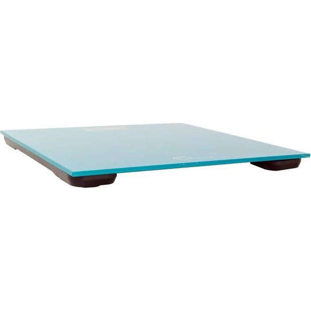 Elektronische personenweegschaal - LITTLE BALANCE - max. 160 kg - blad van gehard glas - turquoise kleur