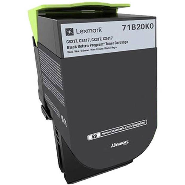 LEXMARK zwarte inktcartridge - retourprogramma - Compatibel met CS / CX 317, 417, 517
