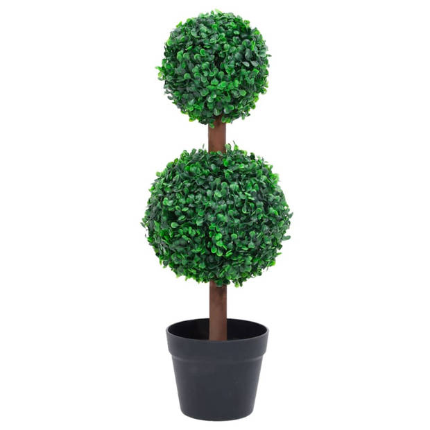 vidaXL Kunstplant met pot buxus bolvorming 60 cm groen