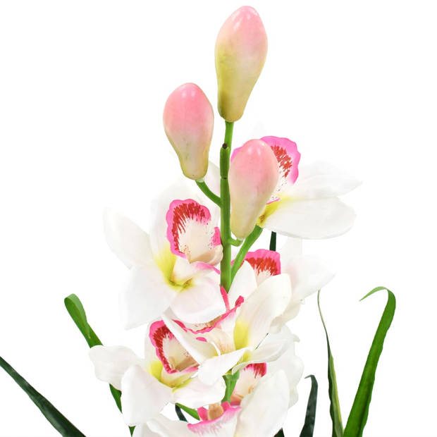 vidaXL Kunstplant met pot cymbidium orchidee 100 cm groen