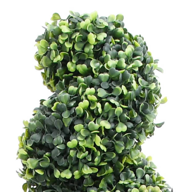 vidaXL Kunstplant met pot buxus spiraal 117 cm groen