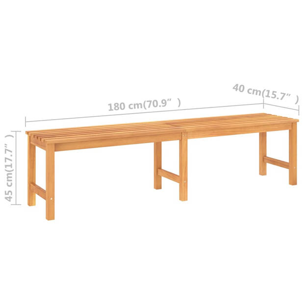 vidaXL Tuinbank 180 cm massief teakhout