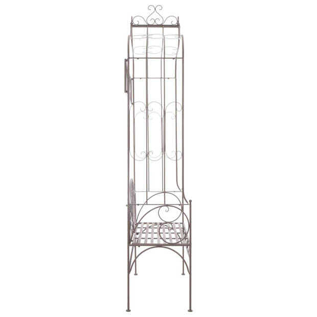 vidaXL Tuinbank 122 cm ijzer antiekbruin