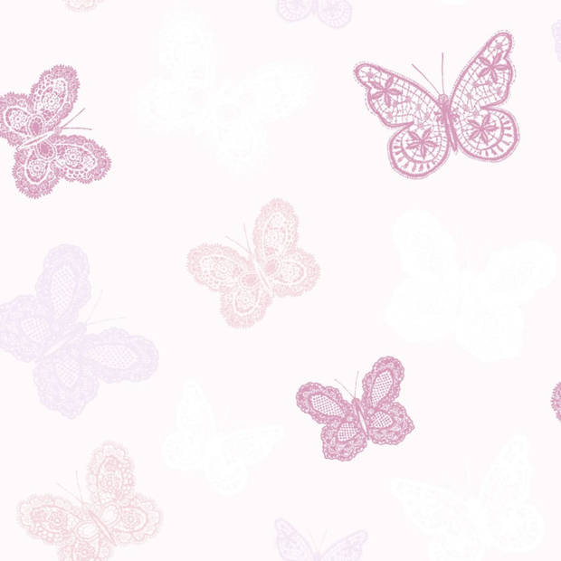 Noordwand Behang Kids @ Home Butterfly roze