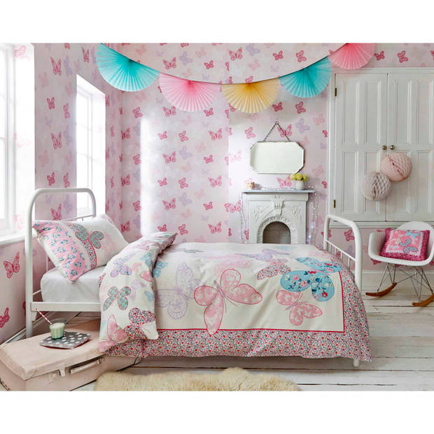 Noordwand Behang Kids @ Home Butterfly roze