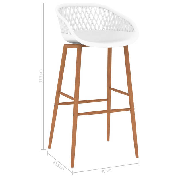 vidaXL Barstoelen 2 st wit