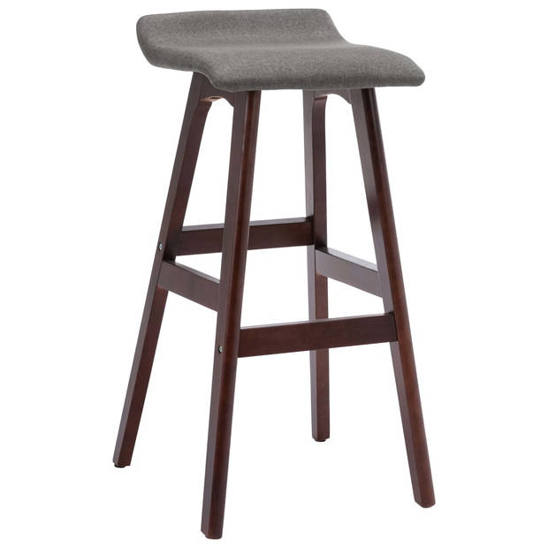 vidaXL Barstoelen 2 st stof donkergrijs