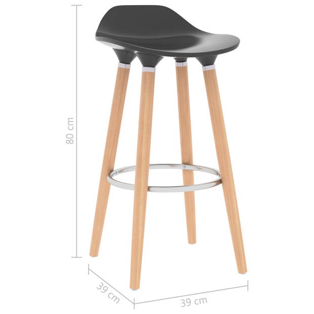 vidaXL Barstoelen 2 st grijs