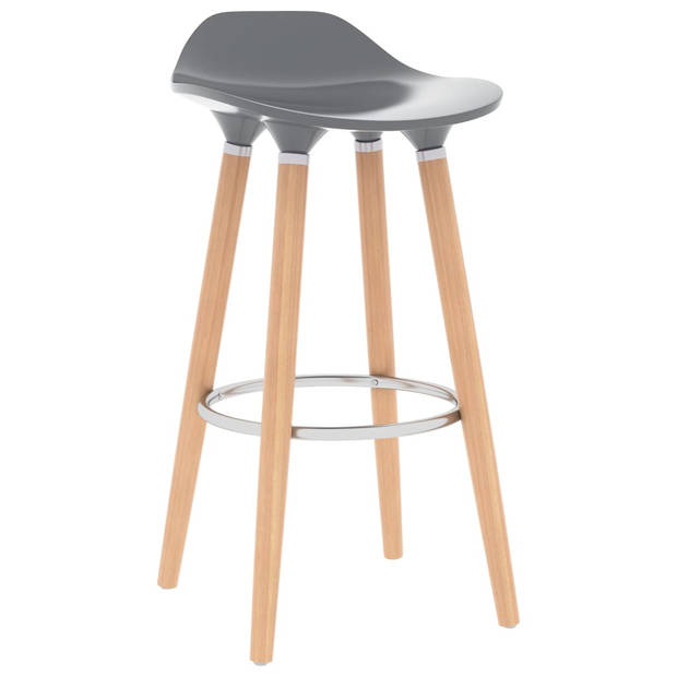 vidaXL Barstoelen 2 st grijs