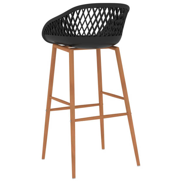 vidaXL Barstoelen 2 st zwart