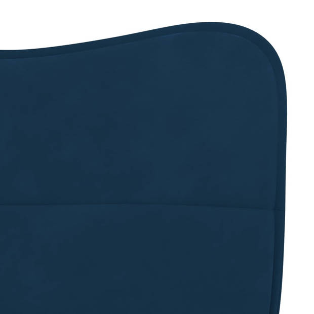 vidaXL Eetkamerstoelen 2 st fluweel blauw