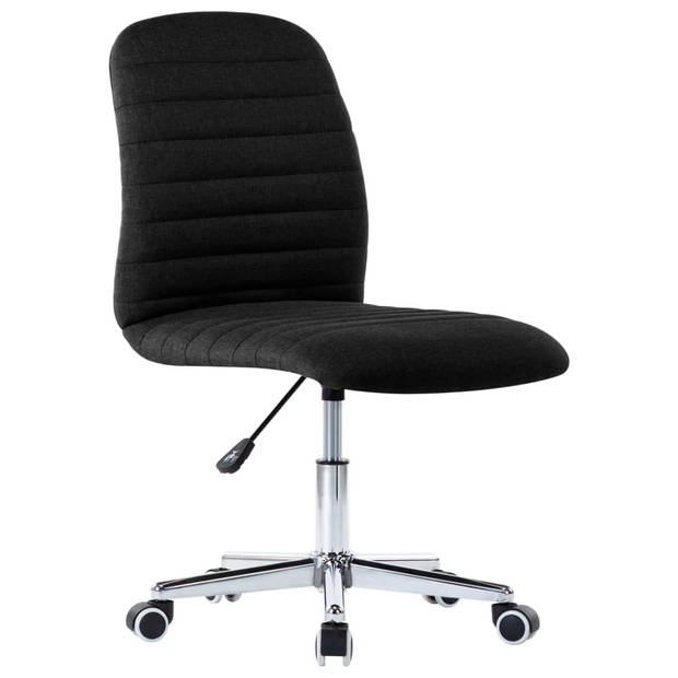 vidaXL Eetkamerstoelen 2 st stof zwart