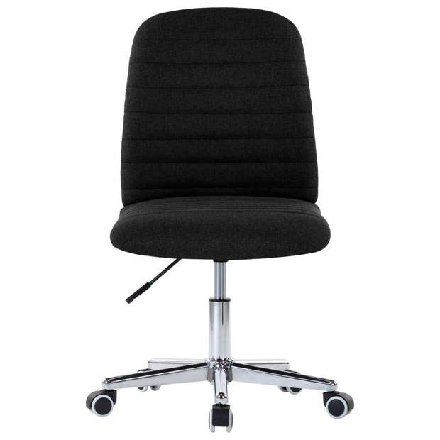 vidaXL Eetkamerstoelen 2 st stof zwart