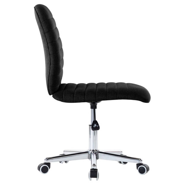 vidaXL Eetkamerstoelen 2 st stof zwart