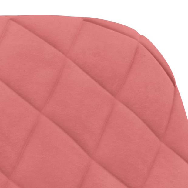 vidaXL Eetkamerstoelen 2 st fluweel roze