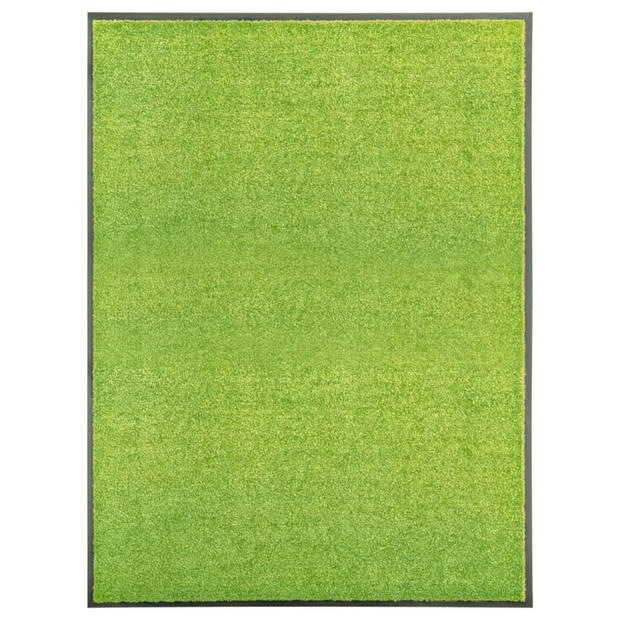 vidaXL Deurmat wasbaar 90x120 cm groen