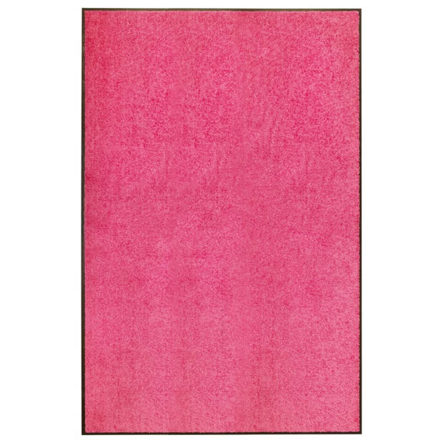 vidaXL Deurmat wasbaar 120x180 cm roze