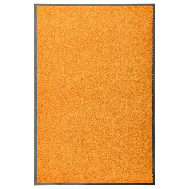 vidaXL Deurmat wasbaar 60x90 cm oranje