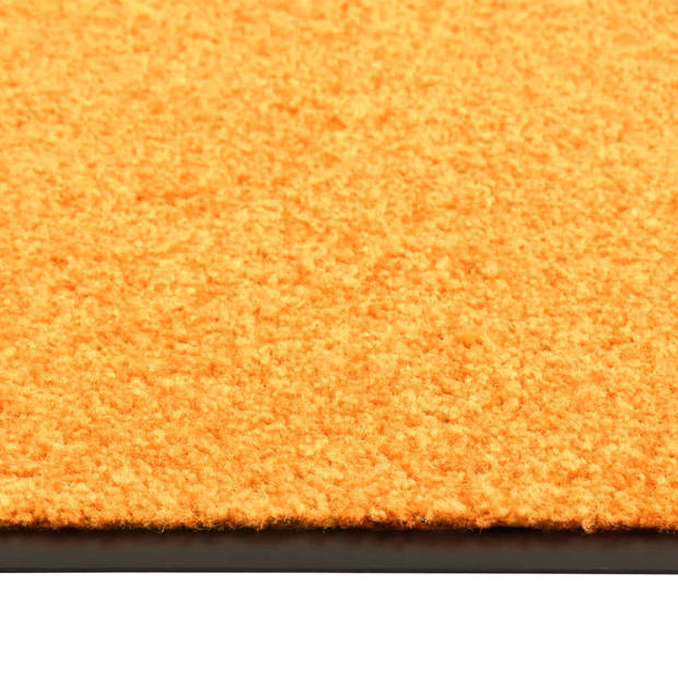 vidaXL Deurmat wasbaar 90x120 cm oranje