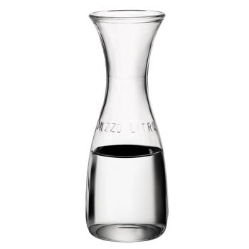 Bormioli Rocco Drank/water karaf of kleine vaas - glas - transparant - D8 cm x H23 cm - 500 ML - Karaffen
