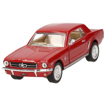 Schaalmodel Ford Mustang 1964 rood 13 cm - Speelgoed auto's