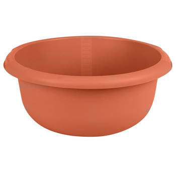 Urban Living Afwasteil - kunststof - 15 Liter - D40 x H18 cm - terracotta - teiltjes - camping - Afwasbak