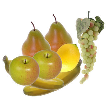 Kunstfruit decoratie fruit - set van 8x stuks - 7 tot 28 cm - kleuren/soorten mix - Kunstbloemen