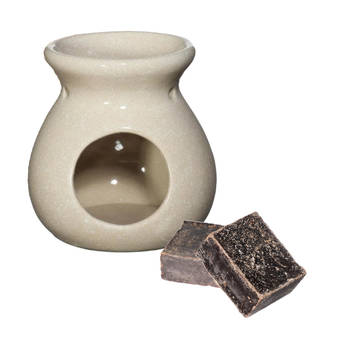 Ideas4seasons Amberblokjes/geurblokjes cadeauset - musk geur - inclusief geurbrander - Geurbranders