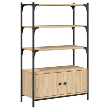 vidaXL Boekenkast 3-laags 70x30x109,5 cm bewerkt hout sonoma eiken