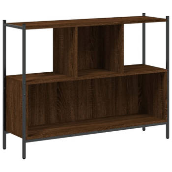 vidaXL Boekenkast 102x28x77,5 cm bewerkt hout bruin eikenkleur