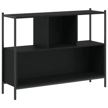 vidaXL Boekenkast 102x28x77,5 cm bewerkt hout zwart