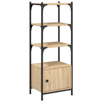 vidaXL Boekenkast 3-laags 41x30x109,5 cm bewerkt hout sonoma eiken