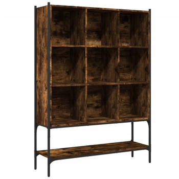 vidaXL Boekenkast 102x30x141,5 cm bewerkt hout gerookt eikenkleurig